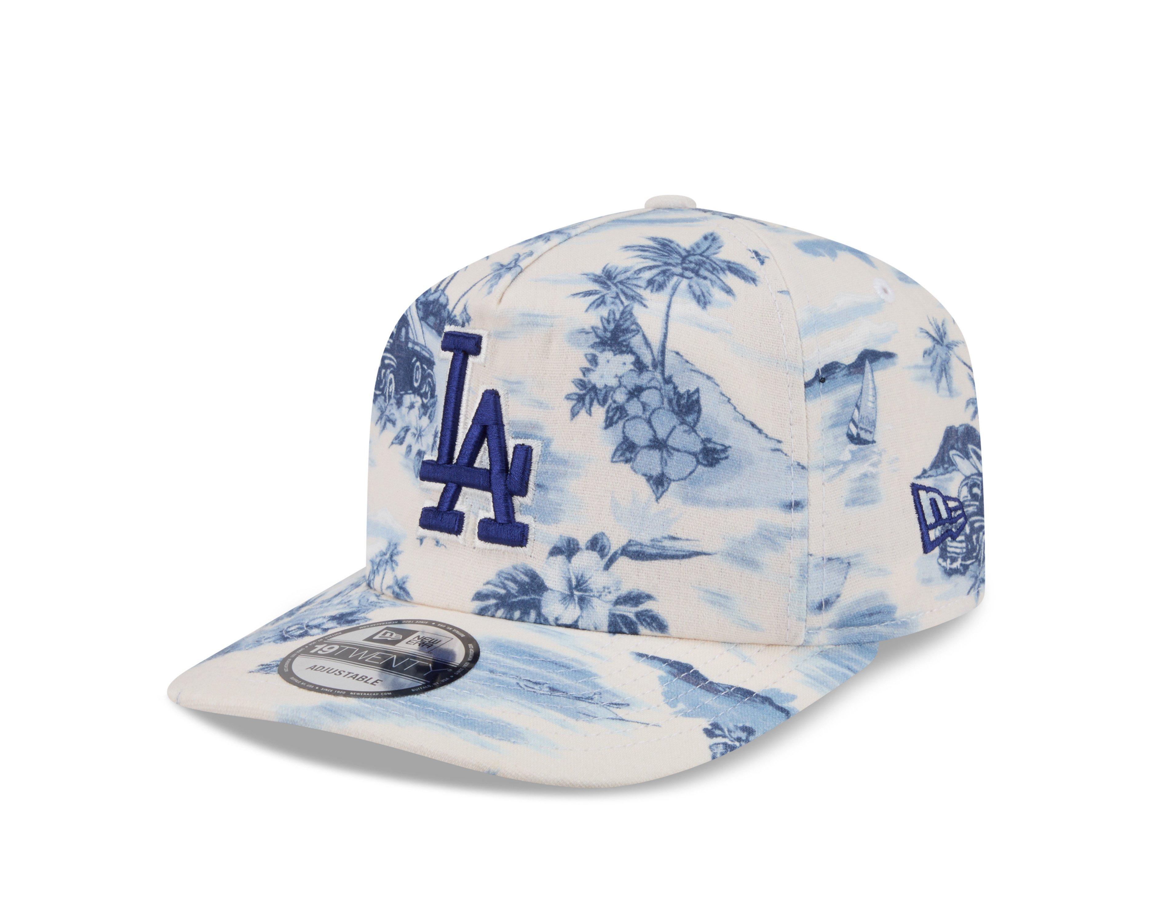 New Era Los Angeles Dodgers 19TWENTY Tropical Snapback Hat - White/Navy - WHITE/ROYAL